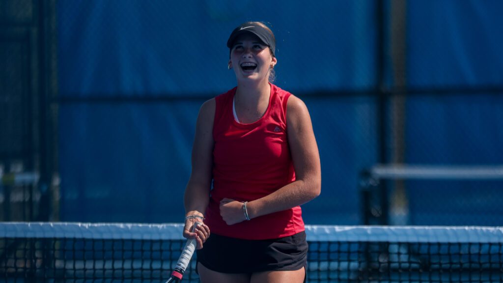 Lawrence, Free State girls tennis in quad at Rock Chalk Park-3