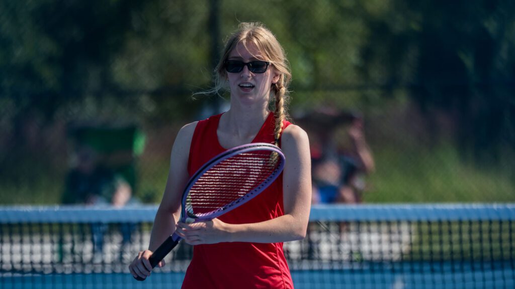 Lawrence, Free State girls tennis in quad at Rock Chalk Park-5