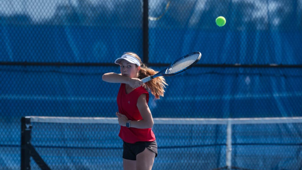 Lawrence, Free State girls tennis in quad at Rock Chalk Park-8
