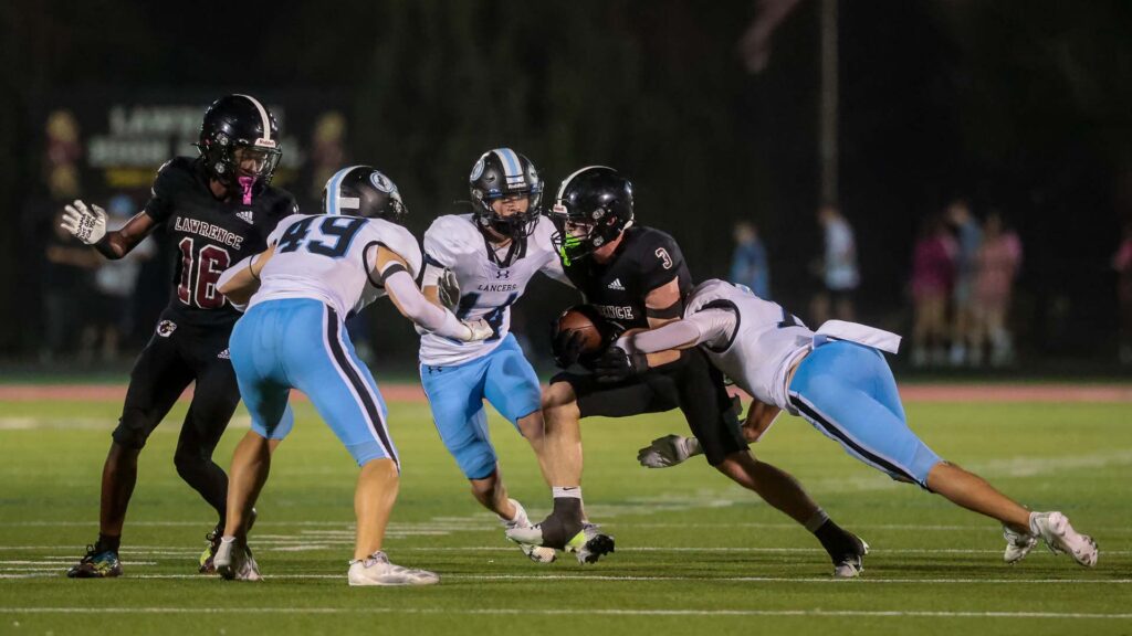 Lawrence High football vs. Shawnee MIssion East, Week 5-47