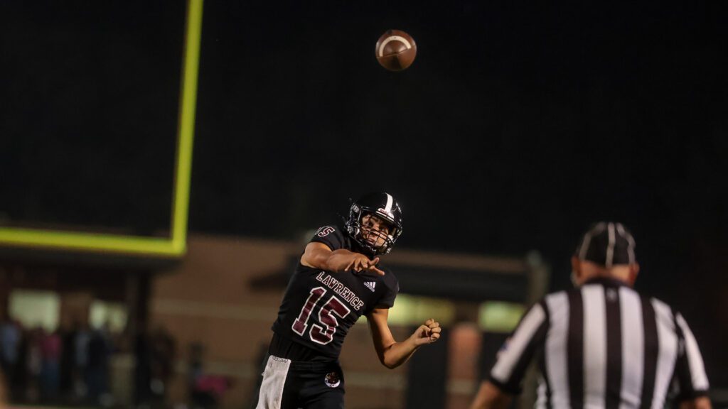 Lawrence High football vs. Shawnee MIssion East, Week 5-51