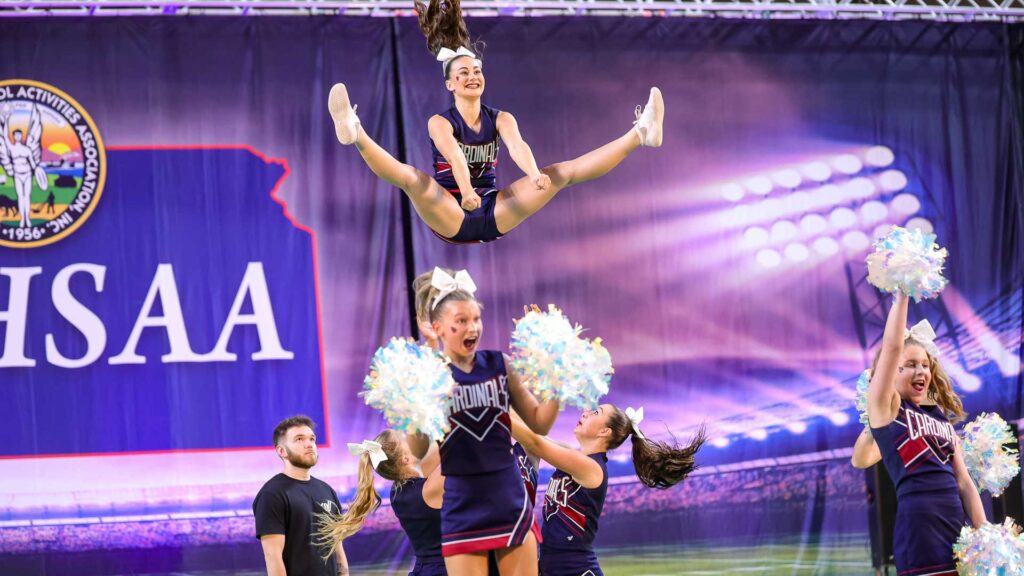Eudora cheer at Gameday Showcase-30