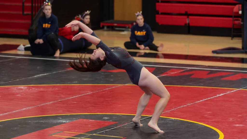 Lawrence, Free State FireLions Gymnastics at Sunflower League championship meet-105