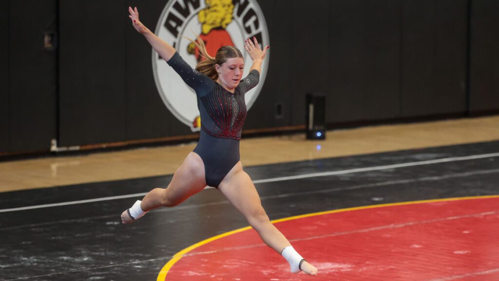 Lawrence, Free State FireLions Gymnastics at Sunflower League championship meet-110