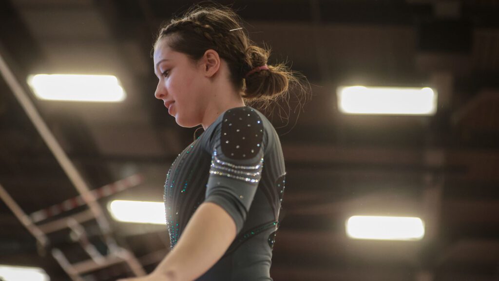 Lawrence, Free State FireLions Gymnastics at Sunflower League championship meet-12