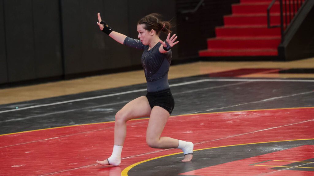 Lawrence, Free State FireLions Gymnastics at Sunflower League championship meet-120