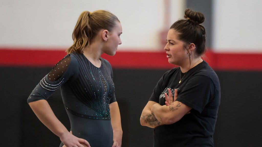 Lawrence, Free State FireLions Gymnastics at Sunflower League championship meet-134
