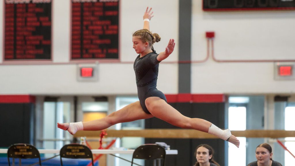 Lawrence, Free State FireLions Gymnastics at Sunflower League championship meet-141