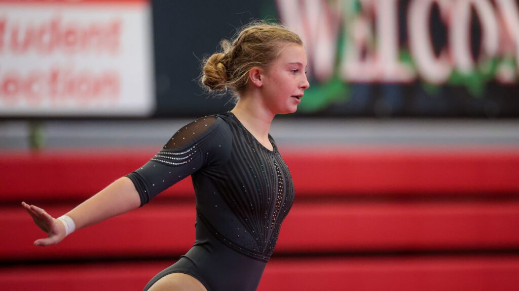 Lawrence, Free State FireLions Gymnastics at Sunflower League championship meet-142