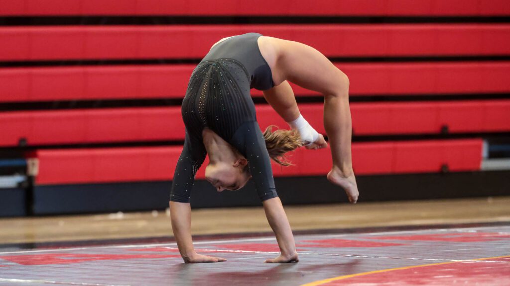 Lawrence, Free State FireLions Gymnastics at Sunflower League championship meet-159