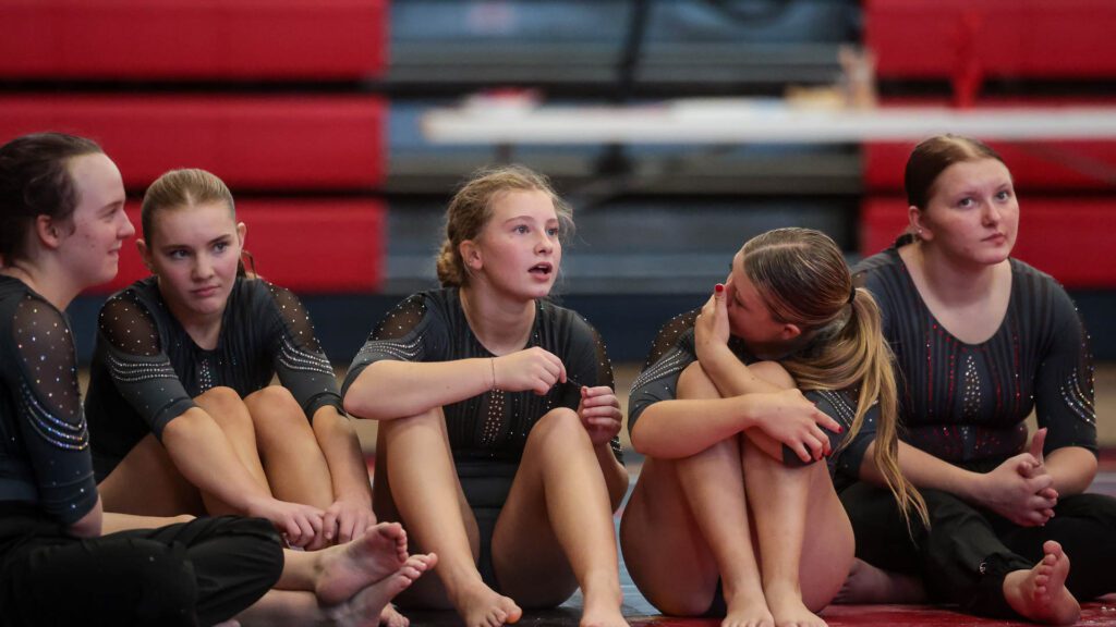 Lawrence, Free State FireLions Gymnastics at Sunflower League championship meet-165