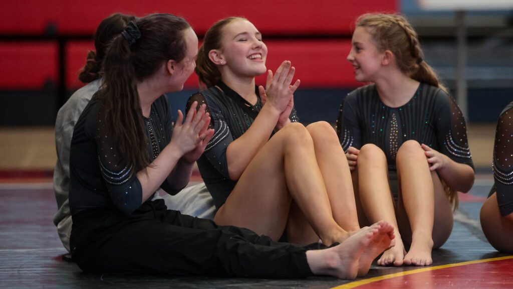 Lawrence, Free State FireLions Gymnastics at Sunflower League championship meet-175