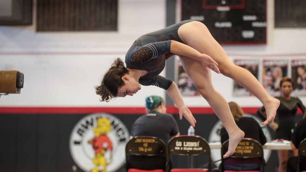 Lawrence, Free State FireLions Gymnastics at Sunflower League championship meet-20