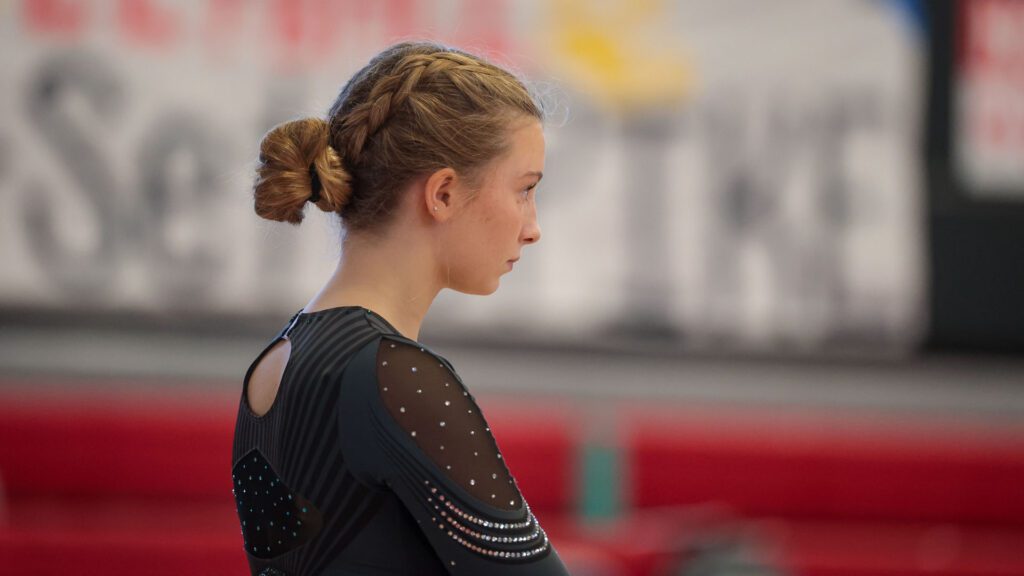 Lawrence, Free State FireLions Gymnastics at Sunflower League championship meet-40