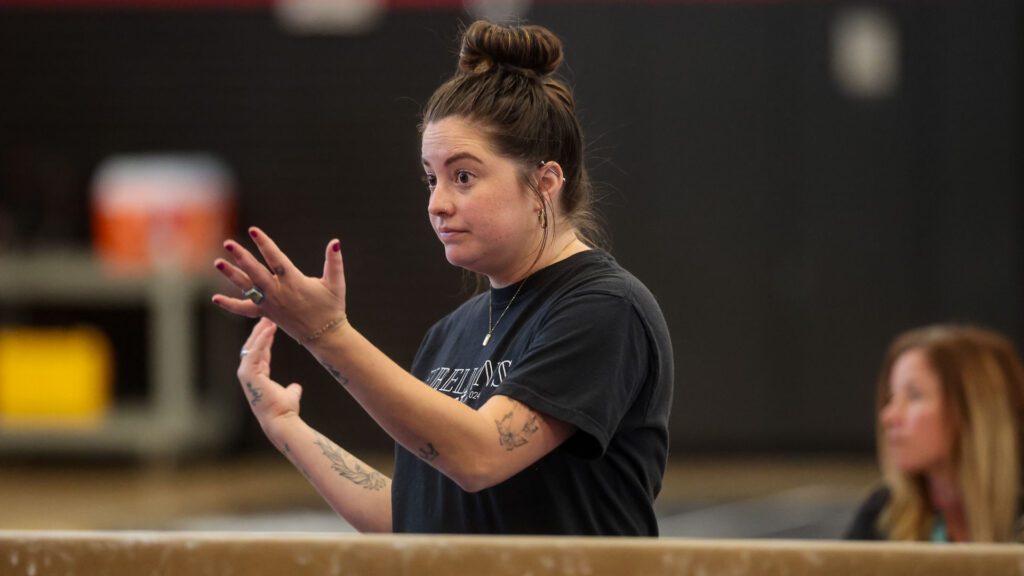Lawrence, Free State FireLions Gymnastics at Sunflower League championship meet-6