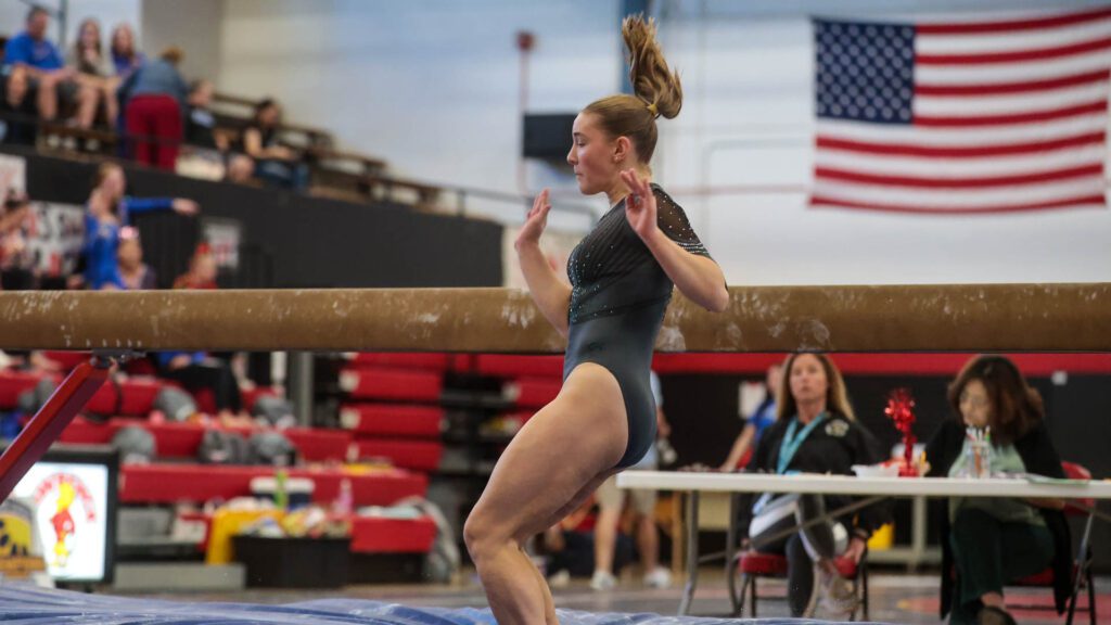 Lawrence, Free State FireLions Gymnastics at Sunflower League championship meet-65