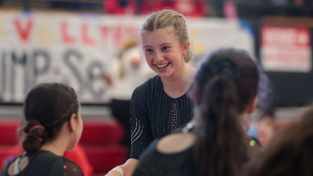 Lawrence, Free State FireLions Gymnastics at Sunflower League championship meet-79