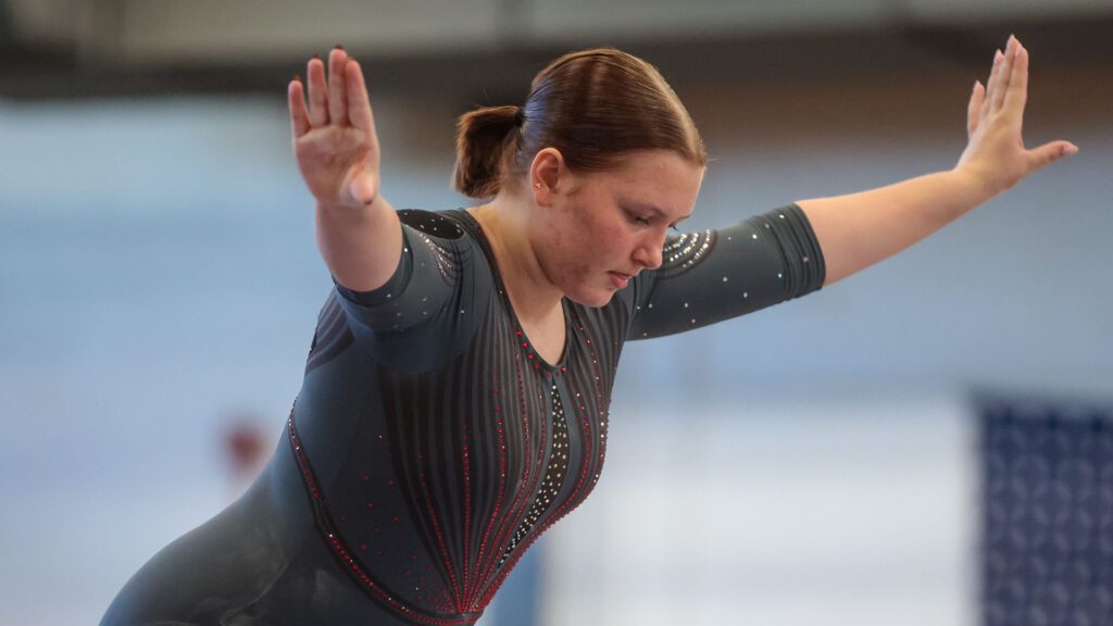 Lawrence, Free State FireLions Gymnastics at Sunflower League championship meet-8