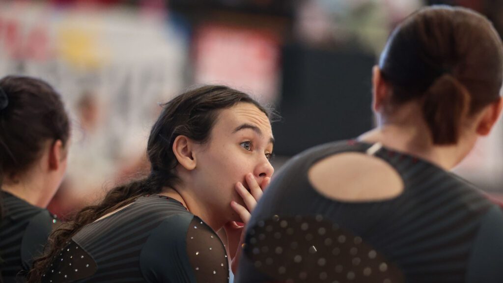 Lawrence, Free State FireLions Gymnastics at Sunflower League championship meet-81