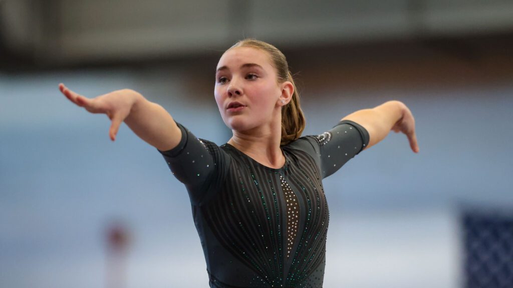 Lawrence, Free State FireLions Gymnastics at Sunflower League championship meet-83
