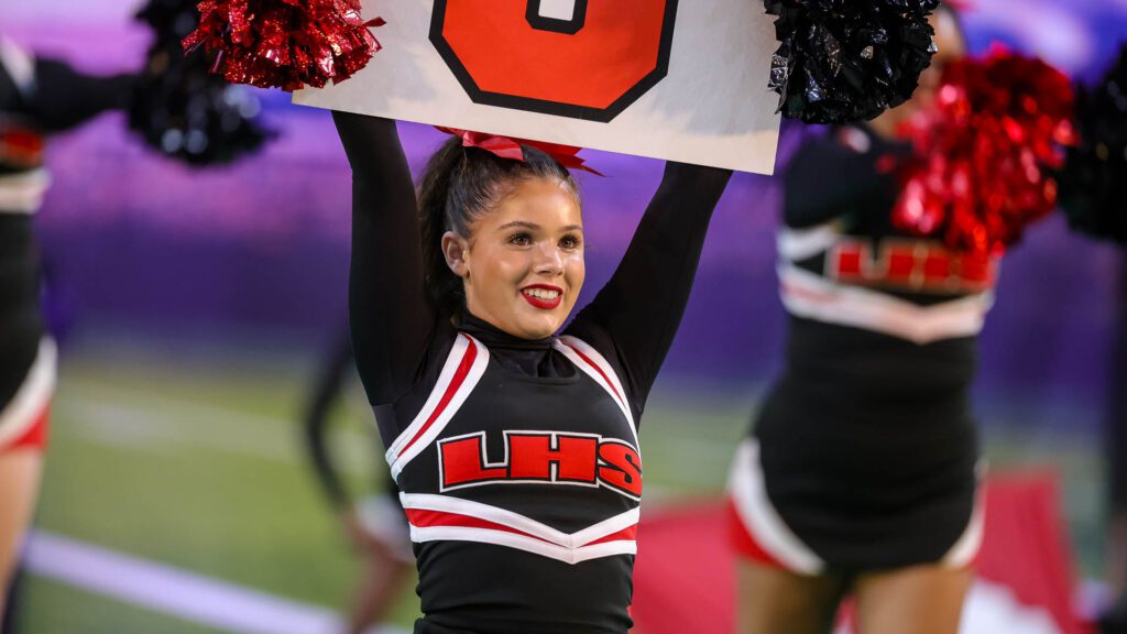 Lawrence High cheer at Gameday Showcase-38