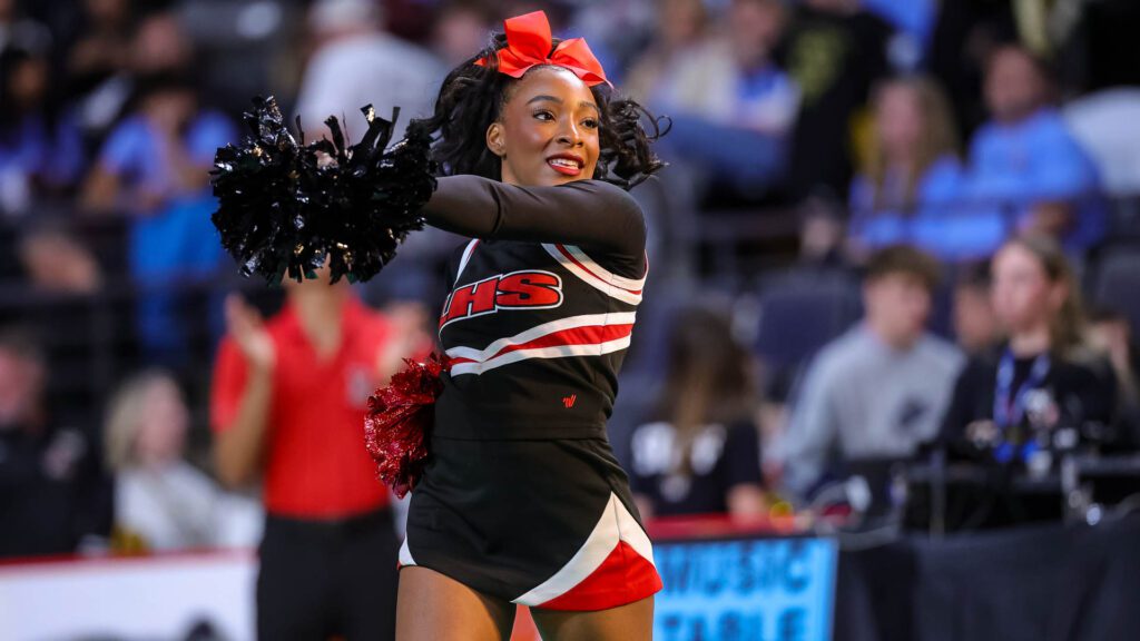 Lawrence High cheer at Gameday Showcase-68