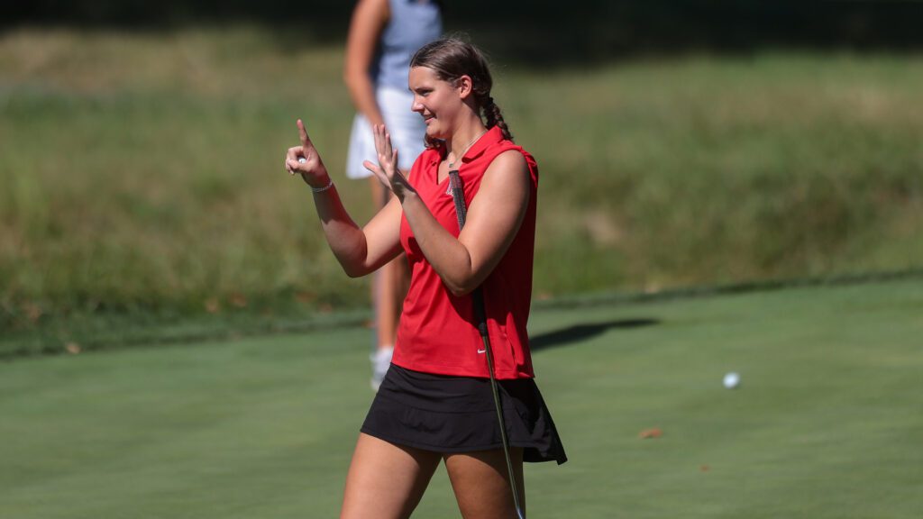 Lawrence High girls golf at Lawrence Country Club-7